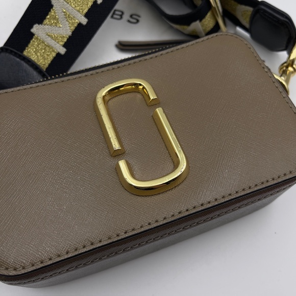 Marc Jacob Snapshot crossbody multi leather bag gray with dust bag gold strap - Picture 3 of 16